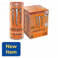 Monster® Zero Sugar Ultra Sunrise Energy Drink Multipack Cans 4 pk / 12 fl oz