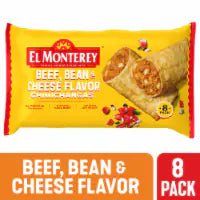 El Monterey® Family Size Beef, Bean & Cheese Flavor Frozen Chimichangas 8 ct / 30.4 oz