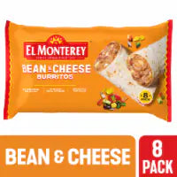 El Monterey® Family Size Bean and Cheese Frozen Burritos 8 ct / 32 oz