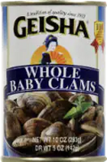Geisha Whole Baby Clams 10 oz
