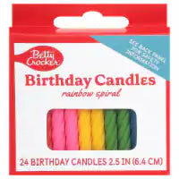 Betty Crocker™ Medium Rainbow Spiral Birthday Candles 24 ct