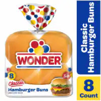 Wonder White Hamburger Buns 8 ct / 15 oz
