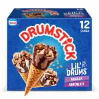 Drumstick Lil' Drums Vanilla/Chocolate Frozen Dairy Dessert Cones