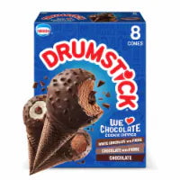 Drumstick We Love Chocolate Cookie Dipped Sundae Cones Variety Pack, 8 Count