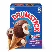Drumstick Crunch Dipped Sundae Cones Variety Pack, 8 Count