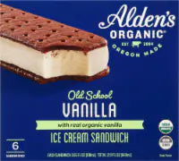Alden's Organic® Old School Vanilla Ice Cream Sandwiches 6 ct