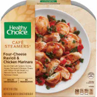 Healthy Choice Cafe Steamers Four Cheese Ravioli & Chicken Marinara Frozen Meal 10 oz