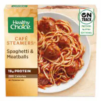 Healthy Choice Cafe Steamers Spaghetti & Meatballs, Frozen Meal 9.5 OZ