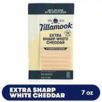Tillamook® Extra Sharp White Cheddar Sliced Cheese Farmstyle 8 Slices / 7 oz