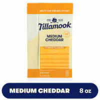 Tillamook® Medium Cheddar Sliced Cheese Farmstyle 9 Slices / 8 oz