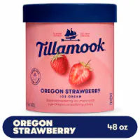 Tillamook Oregon Strawberry Ice Cream Tub 48 oz