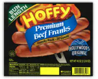 Hoffy Premium Bun Length Beef Franks Family Pack 20 ct / 40 oz