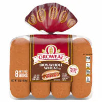 Oroweat® 100% Whole Wheat Hot Dog Buns 8 ct / 16 oz