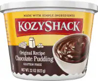 Kozy Shack Chocolate Pudding Tub, Gluten Free Dessert 22 oz