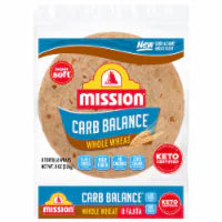 Mission Carb Balance Fajita Size Whole Wheat Flour Tortillas 8 ct / 8 oz