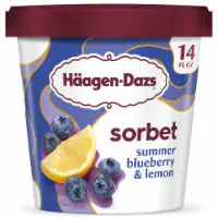 Haagen-Dazs Summer Blueberry and Lemon Sorbet, 14 fl oz