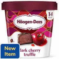 Haagen-Dazs Dark Cherry Truffle Ice Cream, 14 Fl Oz