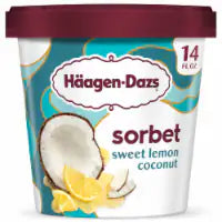 Haagen-Dazs Sweet Lemon Coconut Sorbet, 14 fl oz