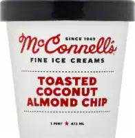 McConnell's Toasted Coconut Almond Chip Ice Cream Pint