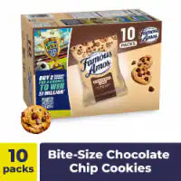 Famous Amos Classic Chocolate Chip Cookies Bite-size Cookies Sweet Treats 10 ct / 1 oz