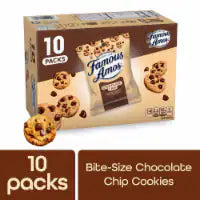 Famous Amos Classic Chocolate Chip Cookies Bite-size cookies Sweet Treats 10 ct / 1 oz