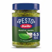 Barilla Rustic Basil Pesto with Italian Basil Pasta Sauce and Spread 6.5 oz