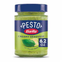 Barilla Creamy Genovese Pesto with Italian Basil Pasta Sauce and Spread 6.2 oz