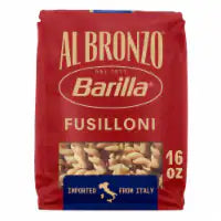 Barilla® Al Bronzo® Fusilloni Pasta, Bronze Cut Pasta, Imported From Italy, Non-GMO, Kosher 16 oz
