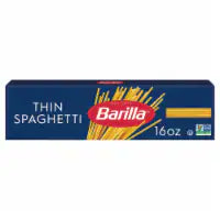 Barilla Thin Spaghetti Pasta Quality Non-GMO and Kosher Certified Pasta 16 oz