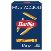 Barilla Mostaccioli Pasta, Quality Non-GMO and Kosher Certified Pasta 16 oz
