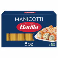 Barilla Manicotti Pasta, Quality Non-GMO and Kosher Certified Pasta 8 oz