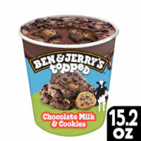 Ben & Jerry's Topped Chocolate Milk & Cookies Ice Cream Pint