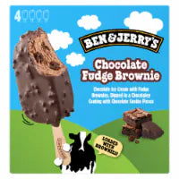 Ben & Jerry's Chocolate Fudge Brownie Ice Cream Bars 4 pack