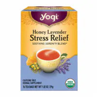 Yogi Honey Lavender Stress Relief Organic Herbal Tea Bags 16 ct
