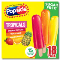 Popsicle Tropicals Sugar Free Ice Pops 18 Pack