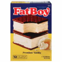 FatBoy® Premium Vanilla Ice Cream Sandwiches 12 ct / 5 fl oz
