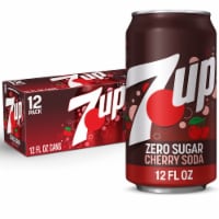 7UP Cherry Flavored Caffeine-Free Zero Sugar Soda Cans 12 pk / 12 fl oz