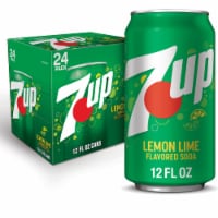 7UP Lemon Lime Caffeine-Free Soda Cans 24 pk / 12 fl oz