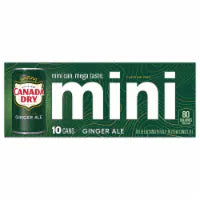 Canada Dry® Ginger Ale Soda Mini Cans 10 pk / 7.5 fl oz