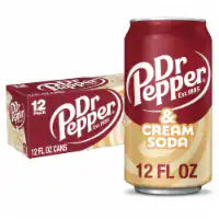 Dr Pepper & Cream Soda Cans 12 pk / 12 fl oz
