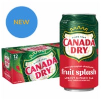 Canada Dry Fruit Splash Cherry Ginger Ale Soda Cans 12 pk / 12 fl oz