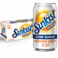 Sunkist® Orange Zero Sugar Soda Cans 12 pk / 12 fl oz