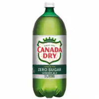 Canada Dry Zero Sugar Ginger Ale Caffeine Free Soda Bottle 2 Liter