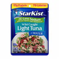 StarKist® 25% Less Sodium Wild Caught Light Tuna in Water Pouch 2.6 oz