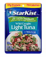 StarKist 25% Less Sodium Light Tuna in Water Pouch 2.6 oz