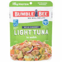 Bumble Bee® Wild Caught Light Tuna in Water Pouch 2.5 oz