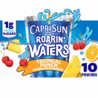 Capri Sun Roarin' Waters Tropical Tide Flavored Water Kids Drink Pouches 10 ct