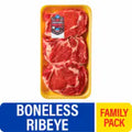Choice Boneless Ribeye Beef Steak Family Pack (About 3-4 Steaks per Pack)