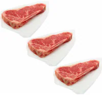 Beef Choice Strip Steak Family Pack Bone In about 3 steaks