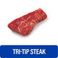 Choice Tri-Tip Beef Steaks (About 2 per Pack) about 1 pound